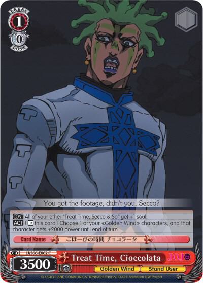 Treat Time Cioccolata JJ/S66-E062 C JoJo's Bizarre Adventure: Golden Wind Card