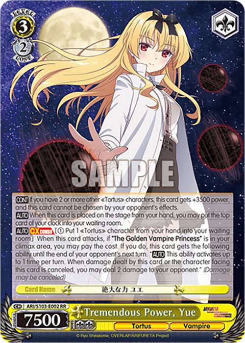 Tremendous Power Yue ARI/S103-E002 RR Arifureta: From Commonplace to World's Strongest Card