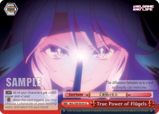 True Power of Flugels NGL/S58-E078 CC No Game No Life Card