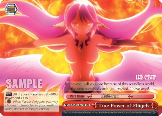 True Power of Flugels RRR NGL/S58-E078R RRR No Game No Life Card