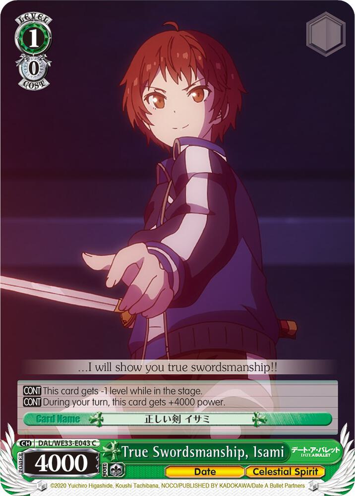 True Swordsmanship Isami Parallel Foil DAL/WE33-E043 C Date A Bullet Card