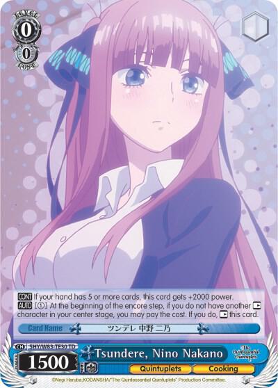Tsundere Nino Nakano 5HY/W83-TE30 TD The Quintessential Quintuplets Card