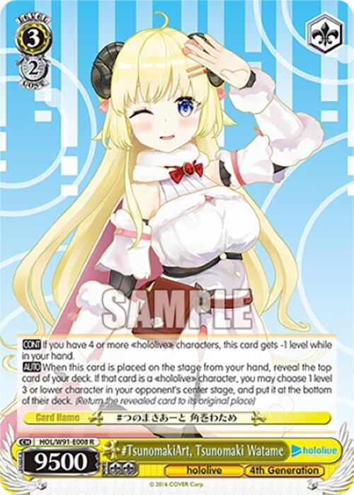 TsunomakiArt Tsunomaki Watame HOL/W91-E008 R hololive production Card