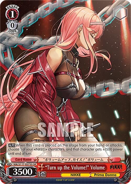 Turn up the Volume Volume SR NIK/S117-E075S SR GODDESS OF VICTORY: NIKKE Card