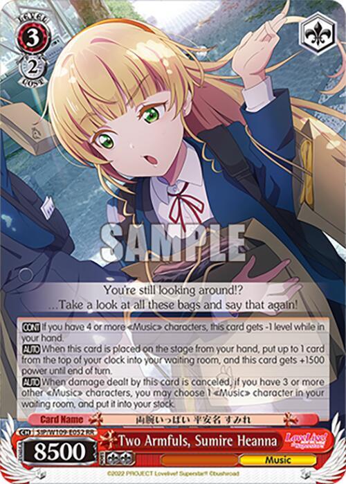 Two Armfuls Sumire Heanna SIP/W109-E052 RR Love Live! School idol festival 2 MIRACLE LIVE! Card