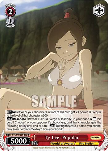 Ty Lee Popular ATLA/WX04-057 R Avatar: The Last Airbender Card