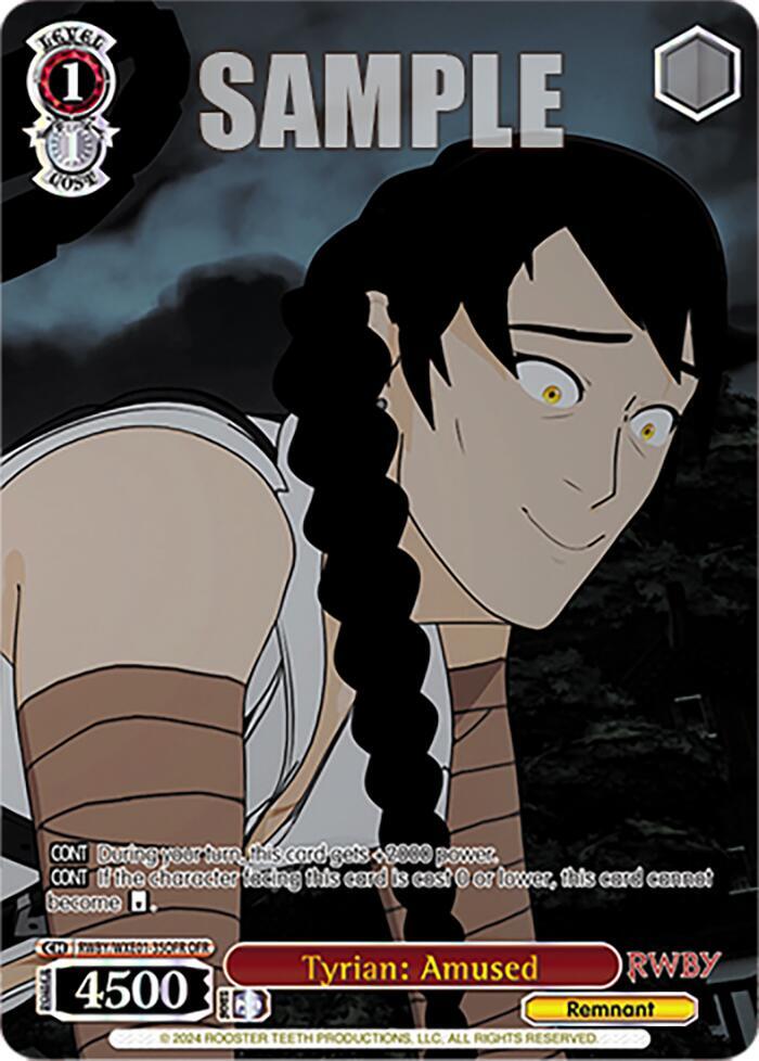Tyrian Amused OFR RWBY/WXE01-35OFR OFR RWBY Premium Booster Card