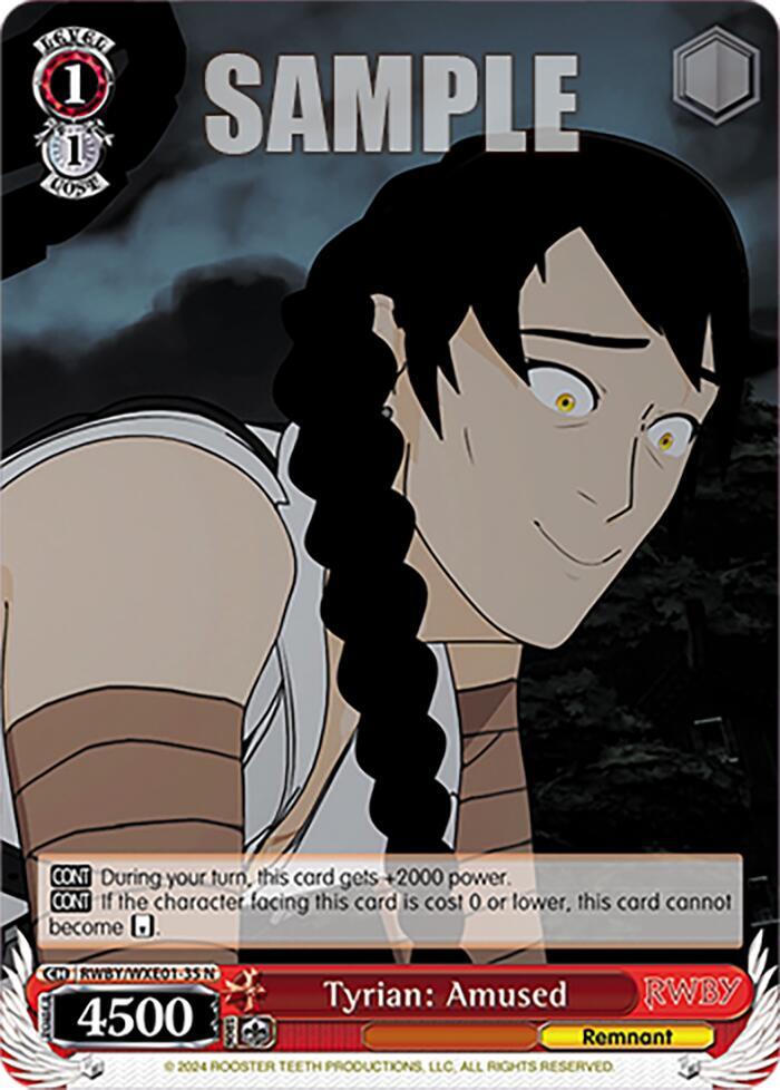 Tyrian Amused RWBY/WXE01-35 N RWBY Premium Booster Card