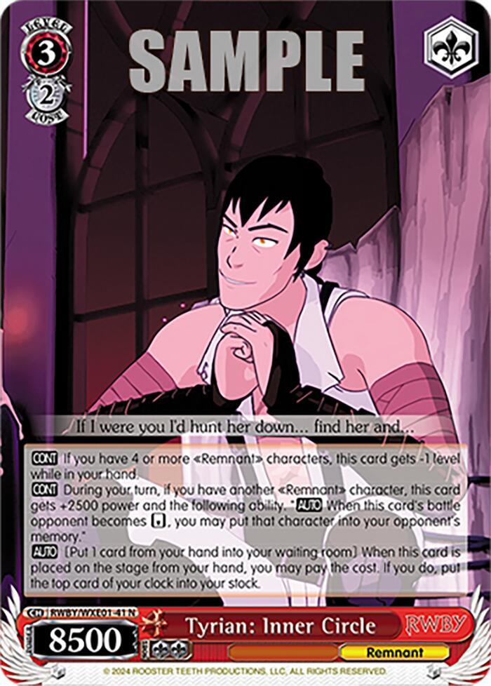 Tyrian Inner Circle RWBY/WXE01-41 N RWBY Premium Booster Card