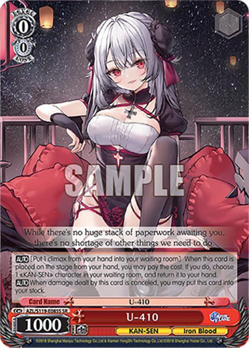 U 410 SR AZL/S119-E085S SR Azur Lane Vol. 2 Card