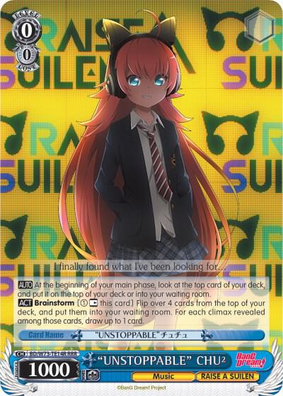 UNSTOPPABLE CHU RRR BD/W73-TE14R RRR BanG Dream! Vol.2 Card