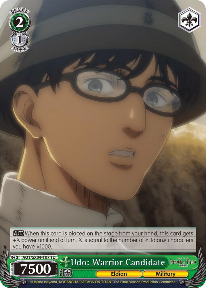 Udo Warrior Candidate AOT/SX04-T07 TD Attack On Titan: Final Season Card