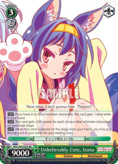 Unbelievably Cute Izuna NGL/S58-E023 RR No Game No Life Card