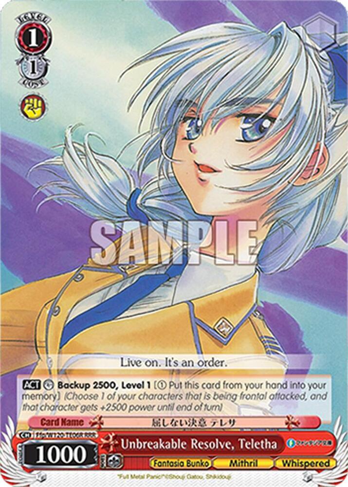 Unbreakable Resolve Teletha Ffp/W120-TE06 TD Fujimi Fantasia Bunko Vol.2 Card