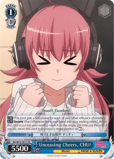 Unceasing Cheers CHU BD/W73-TE17 TD BanG Dream! Vol.2 Card