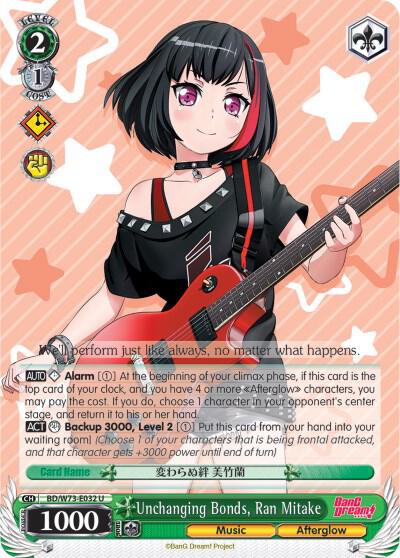 Unchanging Bonds Ran Mitake BD/W73-E032 U BanG Dream! Vol.2 Card
