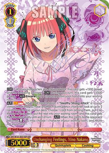 Unchanging Feelings Nino Nakano SSP 5HY/W101-E051SSP SSP The Quintessential Quintuplets Movie Card