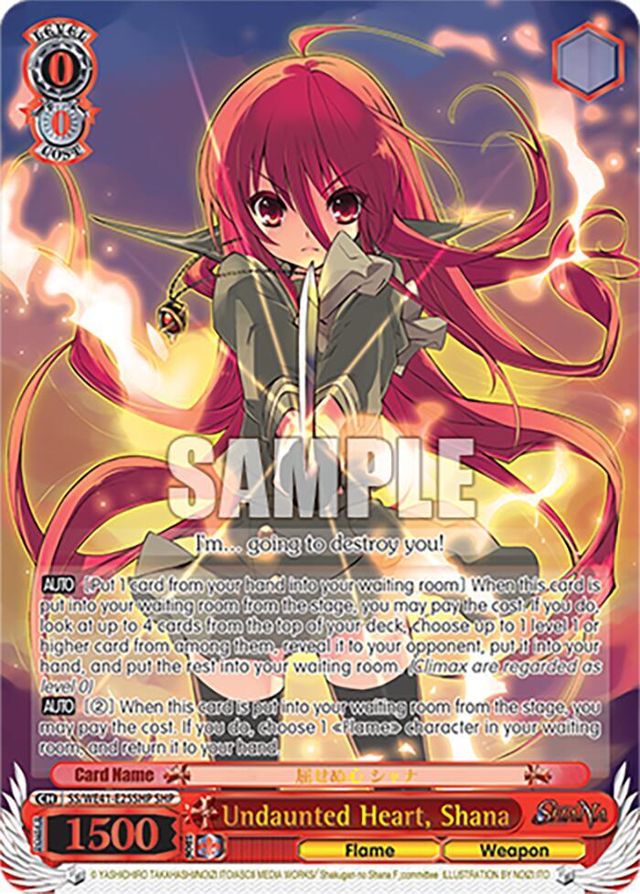 Undaunted Heart Shana SHP SS/WE41-E25SHP SHP Shakugan no Shana Premium Booster Card