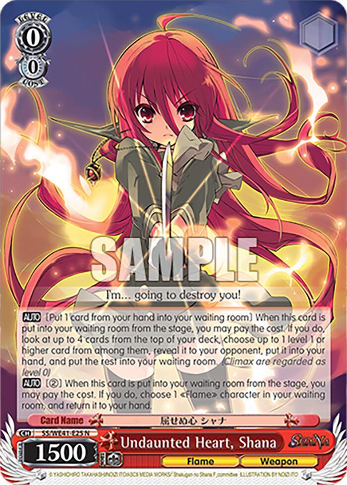 Undaunted Heart Shana SS/WE41-E25 N Shakugan no Shana Premium Booster Card