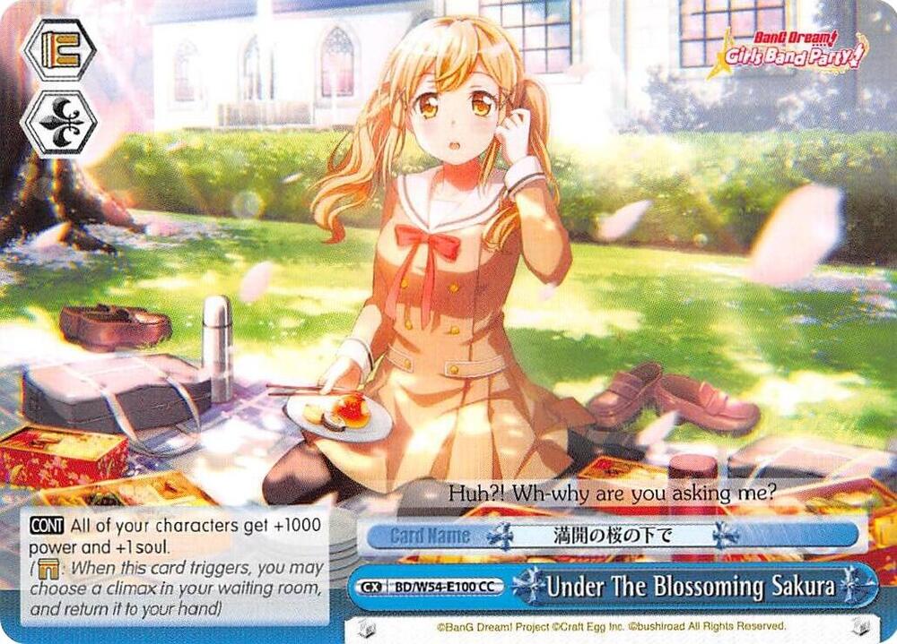 Under The Blossoming Sakura BD/W54-E100 CC BanG Dream! Girls Band Party! Card