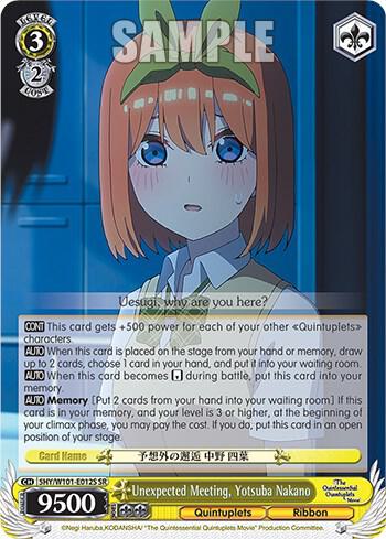 Unexpected Meeting Yotsuba Nakano SR 5HY/W101-E012S SR The Quintessential Quintuplets Movie Card