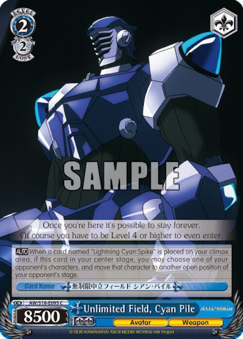 Unlimited Field Cyan Pile AW/S18-E095 C Accel World Card