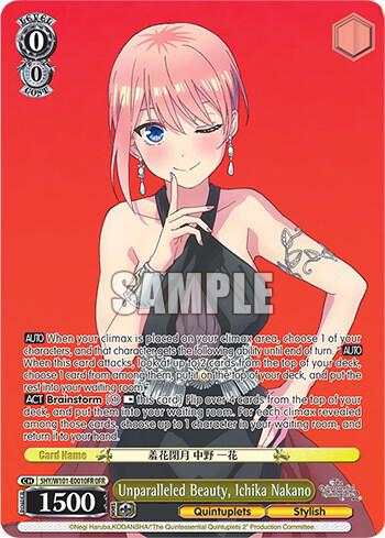 Unparalleled Beauty Ichika Nakano OFR 5HY/W101-E001OFR OFR The Quintessential Quintuplets Movie Card