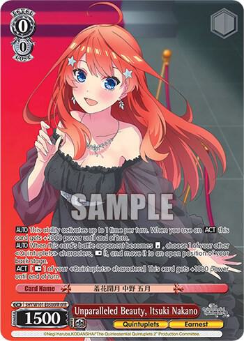 Unparalleled Beauty Itsuki Nakano OFR 5HY/W101-E050OFR OFR The Quintessential Quintuplets Movie Card