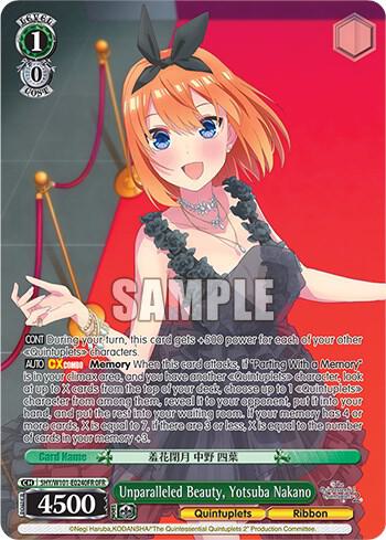 Unparalleled Beauty Yotsuba Nakano OFR 5HY/W101-E024OFR OFR The Quintessential Quintuplets Movie Card