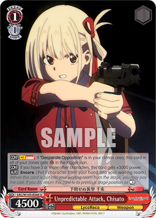 Unpredictable Attack Chisato LRC/W105-E048 U Lycoris Recoil Card