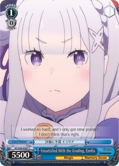 Unsatisfied With the Grading Emilia RZ/S68-E087 C Re:ZERO Memory Snow Card