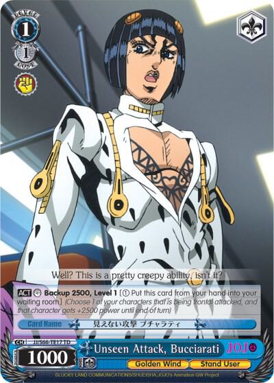 Unseen Attack Bucciarati JJ/S66-TE17 TD JoJo's Bizarre Adventure: Golden Wind Card