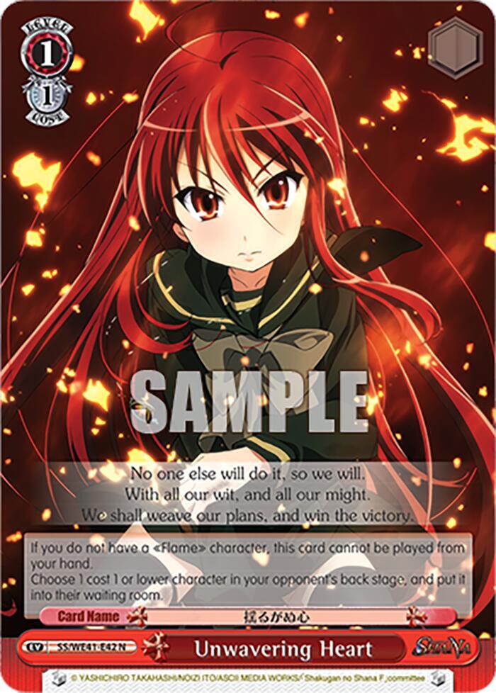 Unwavering Heart SS/WE41-E42 N Shakugan no Shana Premium Booster Card