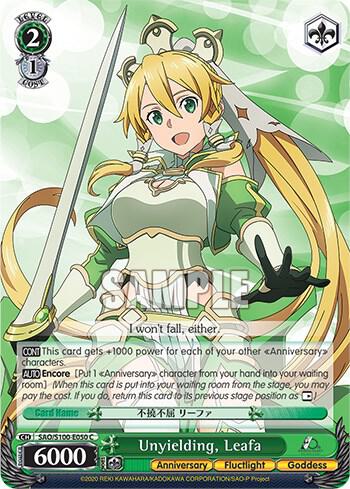 Unyielding Leafa SAO/S100-E050 C Sword Art Online Animation 10th Anniversary Card