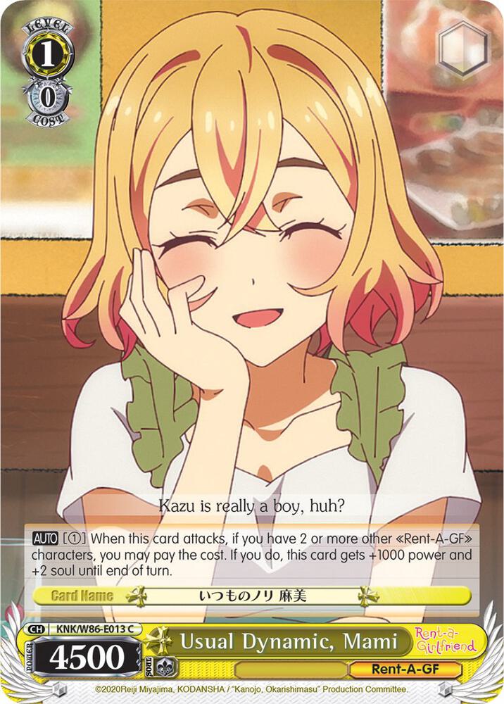 Usual Dynamic Mami KNK/W86-E013 C Rent-A-Girlfriend Card