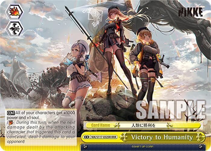 Victory to Humanity RRR NIK/S117-E029R RRR GODDESS OF VICTORY: NIKKE Card