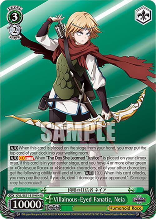 Villainous Eyed Fanatic Neia HRR OVL/SE51-E19H HRR Nazarick: Tomb of the Undead Vol.3 Extra Booster Card