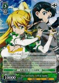 Virtual and Reality Leafa and Suguha SAO/S26-E022 RR Sword Art Online Vol.2 Card