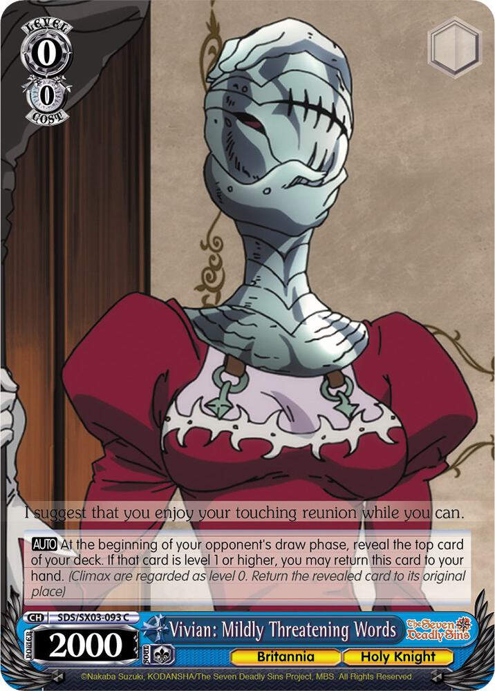 Vivian Mildly Threatening Words SDS/SX03-093 C The Seven Deadly Sins Card
