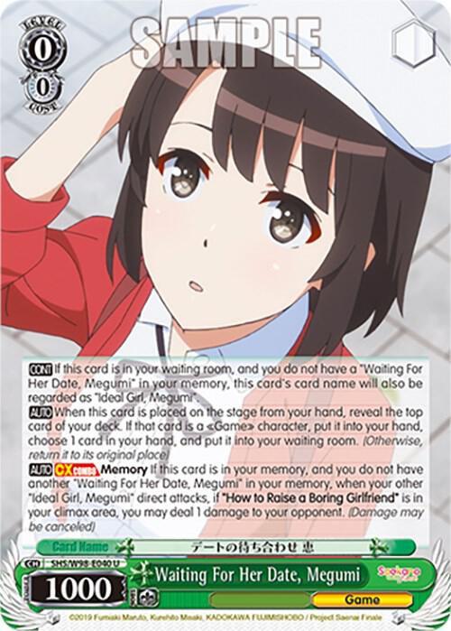 Waiting For Her Date Megumi SHS/W98-E040 U Saekano the Movie: Finale Card