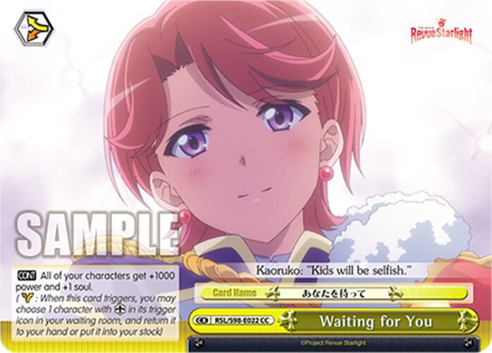 Waiting for You RSL/S98-E022 CC Revue Starlight The Movie Card