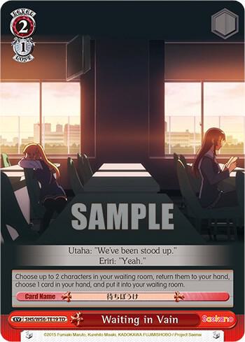 Waiting in Vain SHS/W56-TE19 TD Saekano: How to Raise a Boring Girlfriend Card
