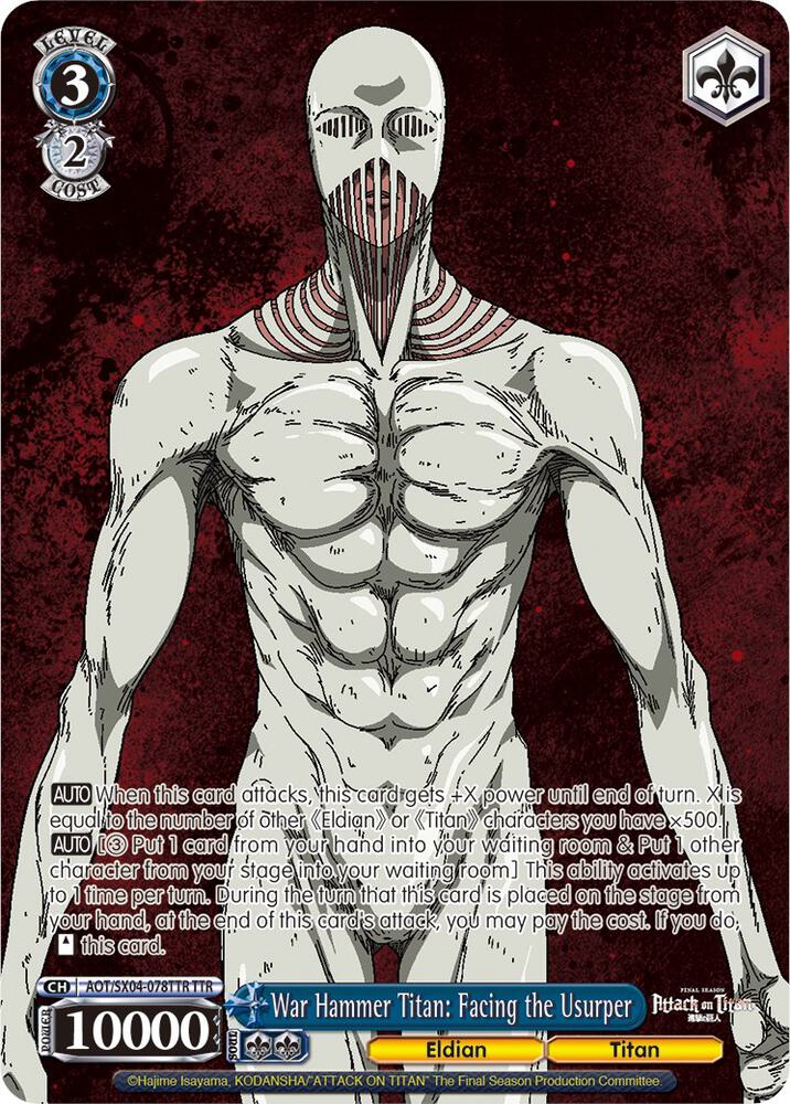 War Hammer Titan Facing the Usurper TTR AOT/SX04-078TTR TTR Attack On Titan: Final Season Card