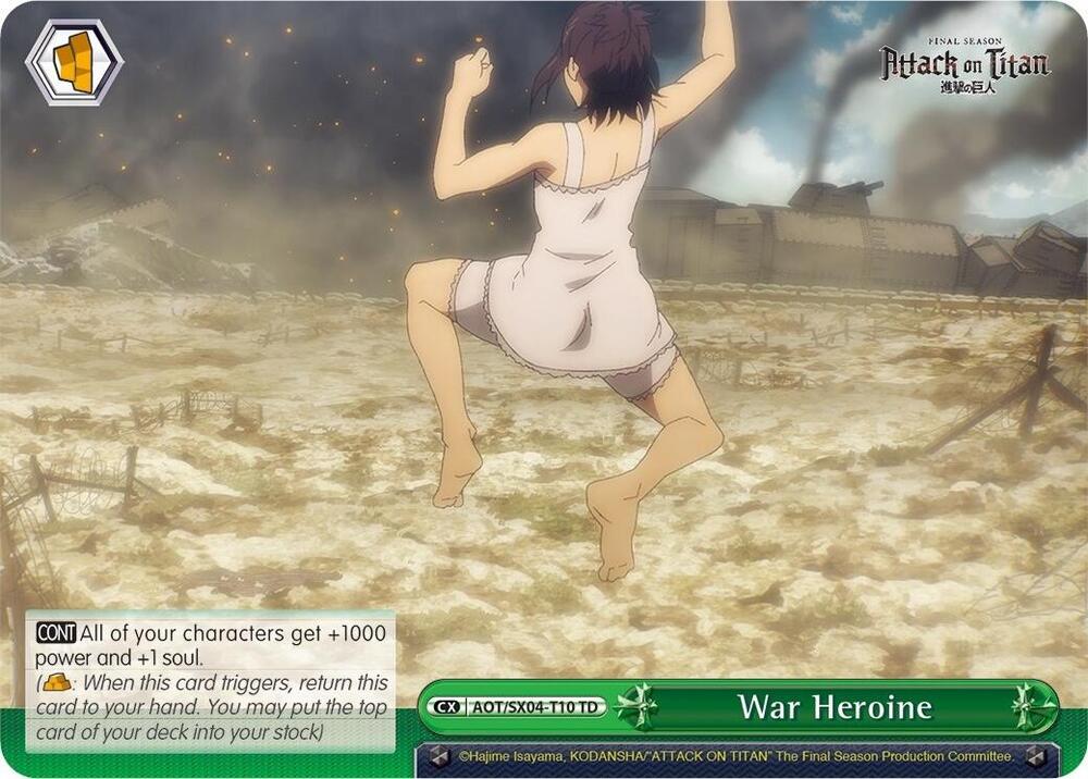 War Heroine AOT/SX04-T10 TD Attack On Titan: Final Season Card