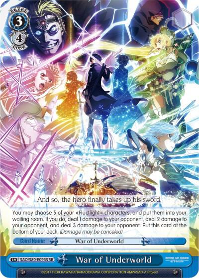 War of Underworld SR SAO/S80-E096S SR Sword Art Online -Alicization- Vol.2 Card