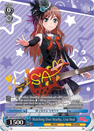 Watching Over Nearby Lisa Imai SPM A BD/W73-E077SPMa SPM BanG Dream! Vol.2 Card