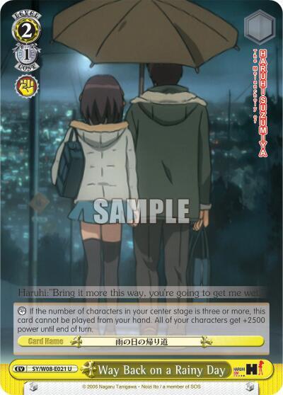Way Back on a Rainy Day SY/W08-E021 U The Melancholy of Haruhi Suzumiya Card