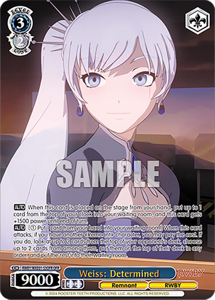 Weiss Determined OFR RWBY/WXE01-53OFR OFR RWBY Premium Booster Card