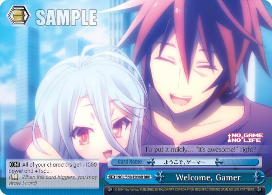 Welcome Gamer RRR NGL/S58-E098R RRR No Game No Life Card