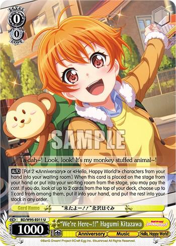 Were Here~ Hagumi Kitazawa BD/W95-E011 U BanG Dream! Girls Band Party! 5th Anniversary Card